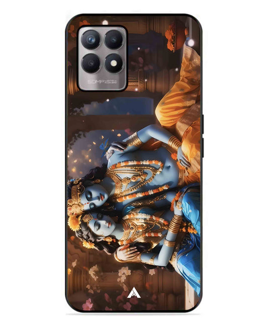 Krishna Radha Metal Back Cover Phone Case for Realme Narzo 50