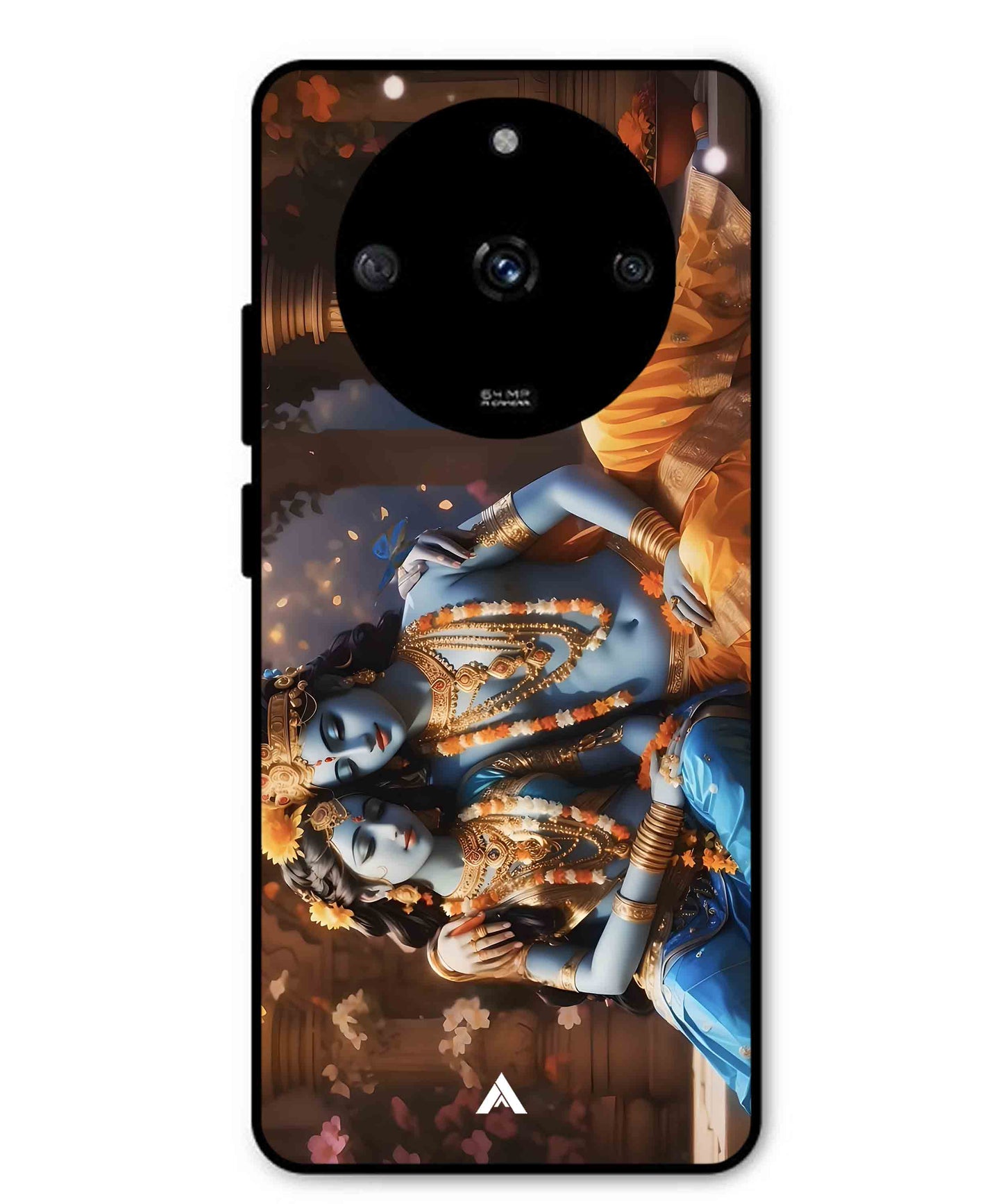 Krishna Radha Metal Back Cover Phone Case for Realme Narzo 60