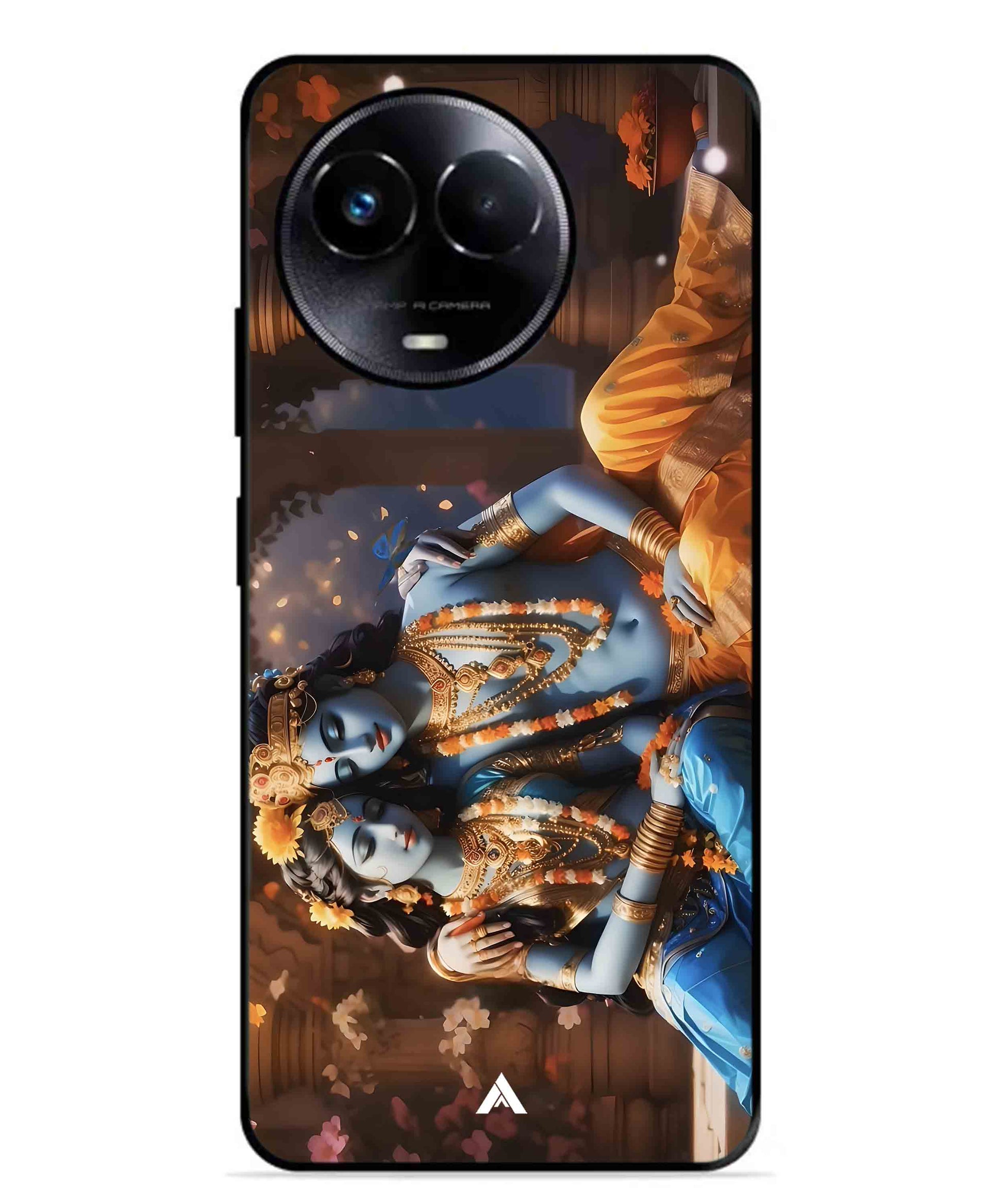 Krishna Radha Metal Back Cover Phone Case for Realme Narzo 60X