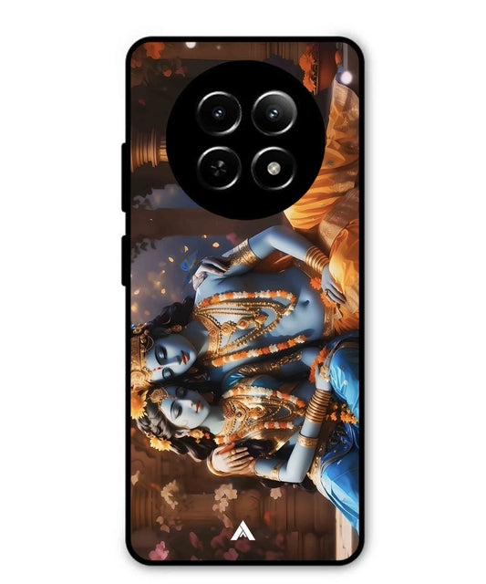 Krishna Radha Metal Back Cover Phone Case for Realme Narzo N65