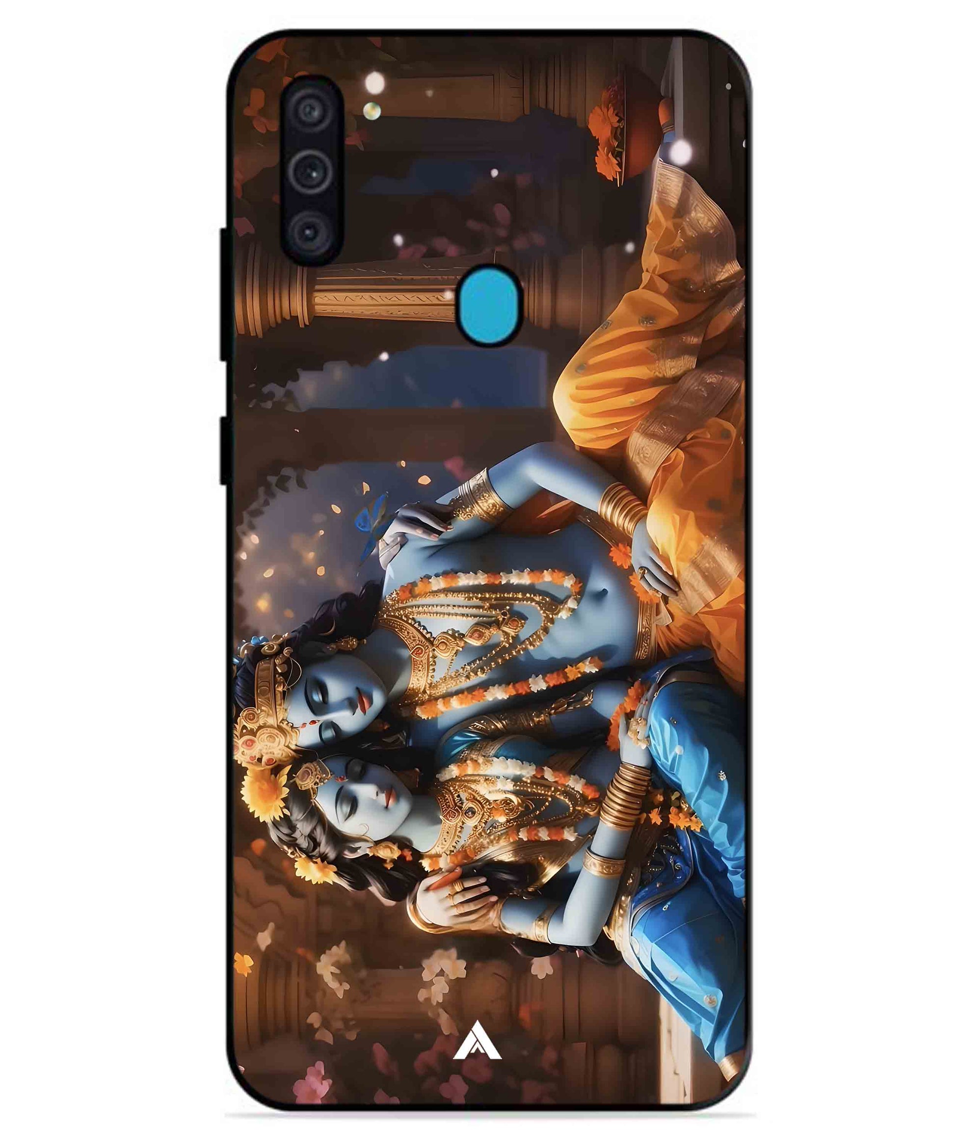 Krishna Radha Metal Back Cover Phone Case for Samsung Galaxy A11
