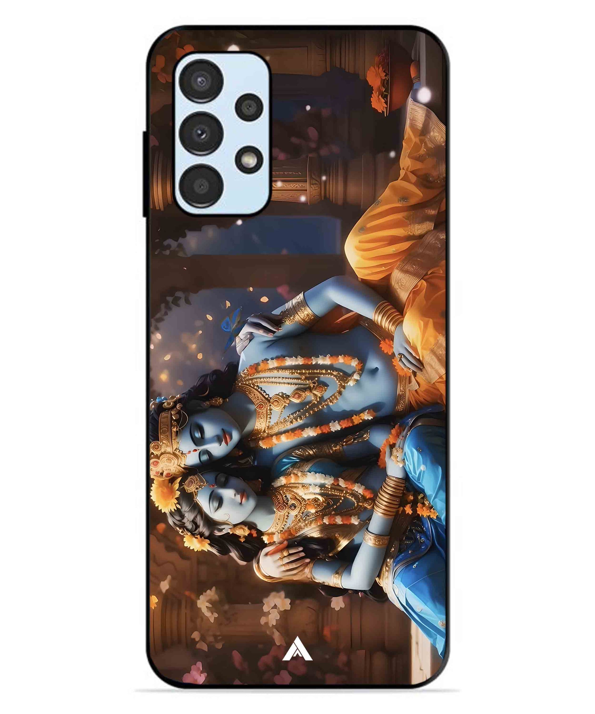 Krishna Radha Metal Back Cover Phone Case for Samsung Galaxy A13 4G