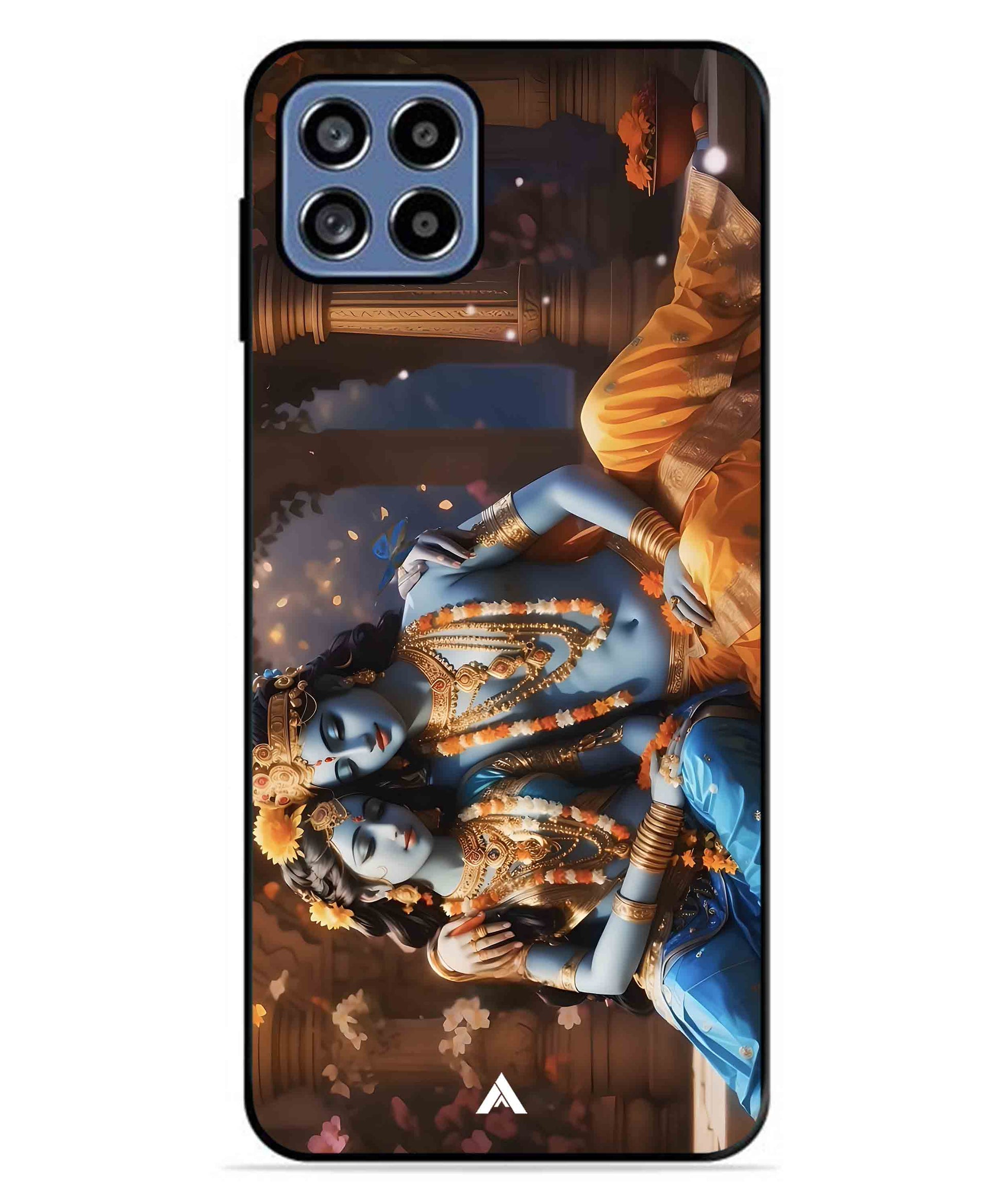 Krishna Radha Metal Back Cover Phone Case for Samsung Galaxy A22 5G