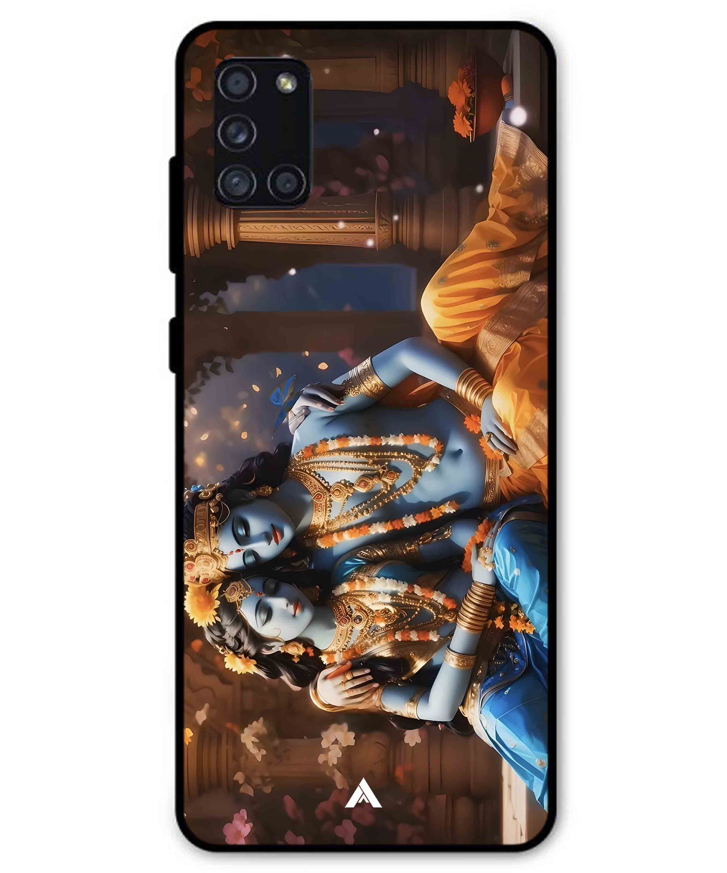 Krishna Radha Metal Back Cover Phone Case for Samsung Galaxy A31
