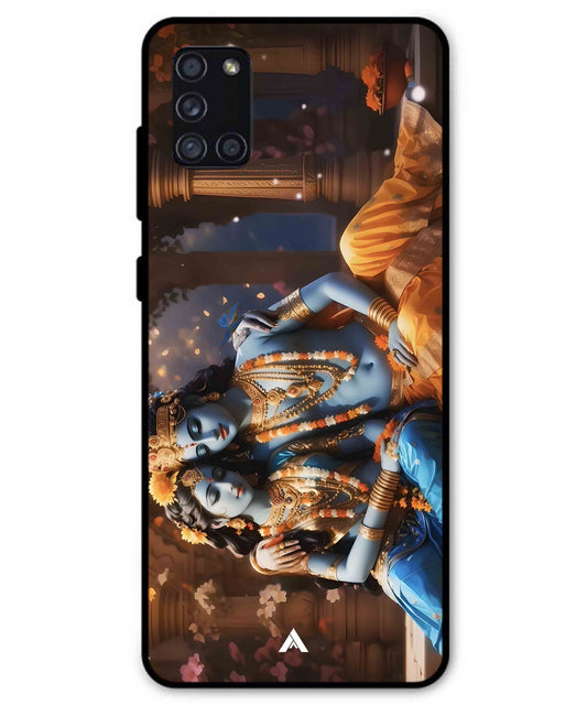 Krishna Radha Metal Back Cover Phone Case for Samsung Galaxy A31