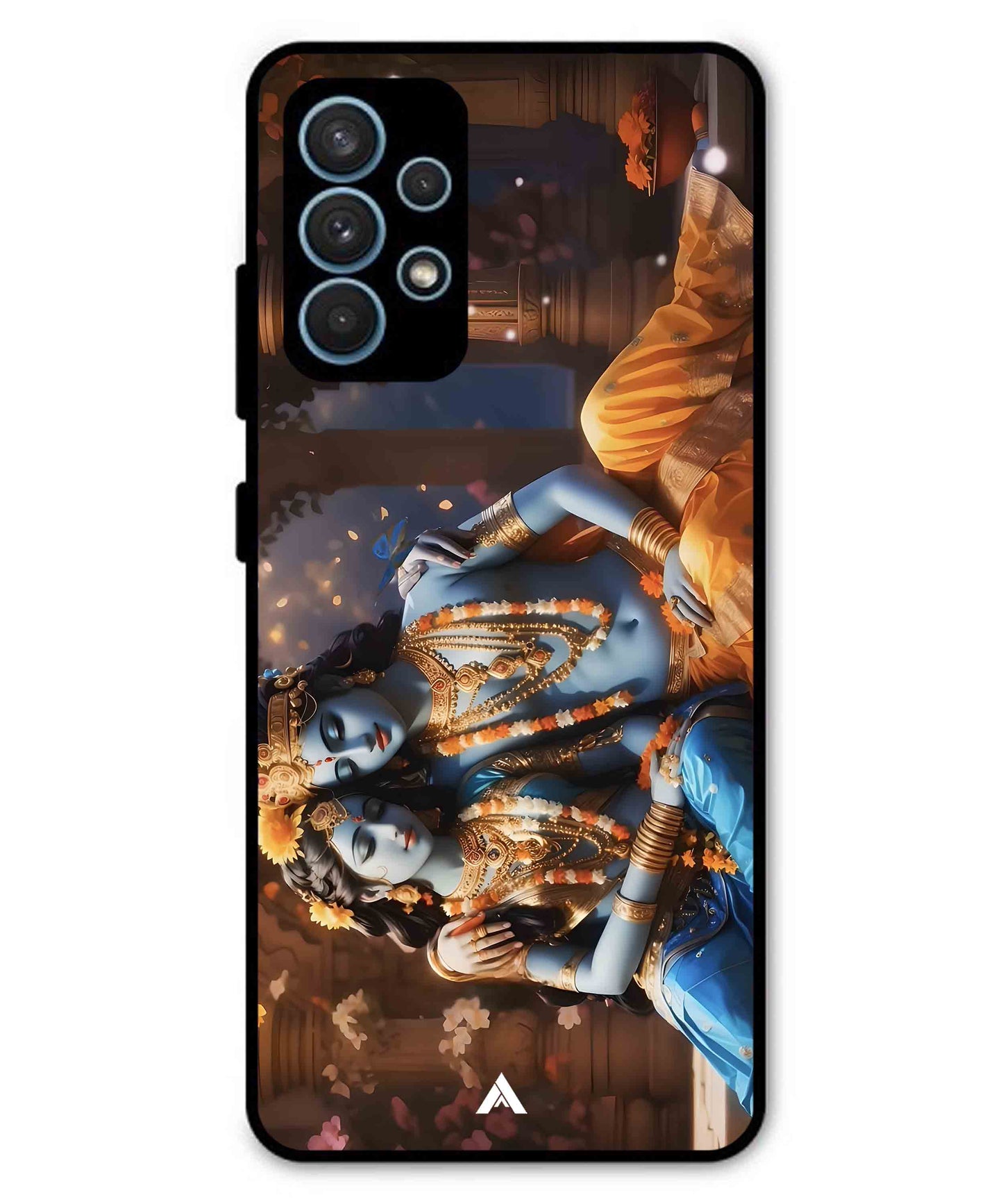 Krishna Radha Metal Back Cover Phone Case for Samsung Galaxy A32 4G