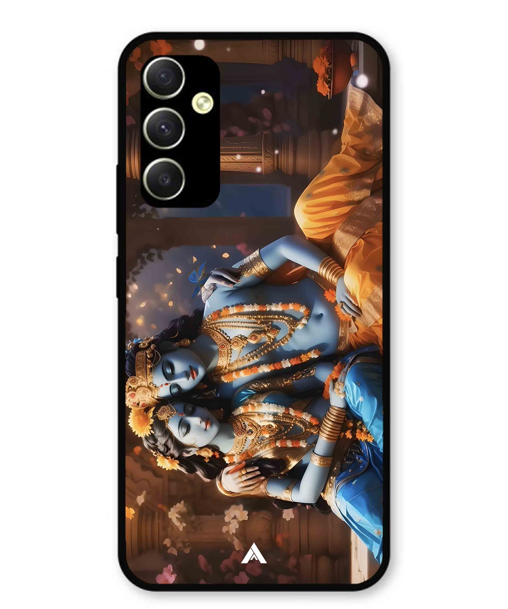 Krishna Radha Metal Back Cover Phone Case for Samsung Galaxy A34 5G