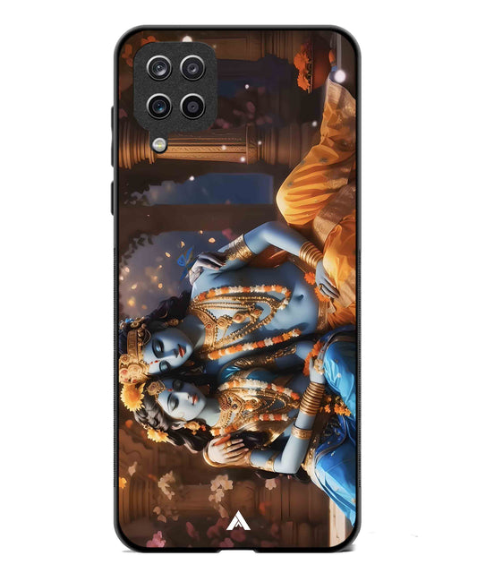 Krishna Radha Metal Back Cover Phone Case for Samsung Galaxy A42