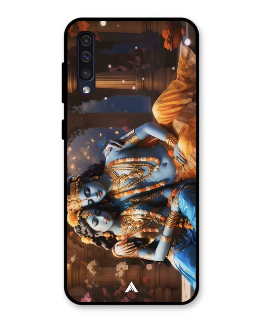 Krishna Radha Metal Back Cover Phone Case for Samsung Galaxy A50