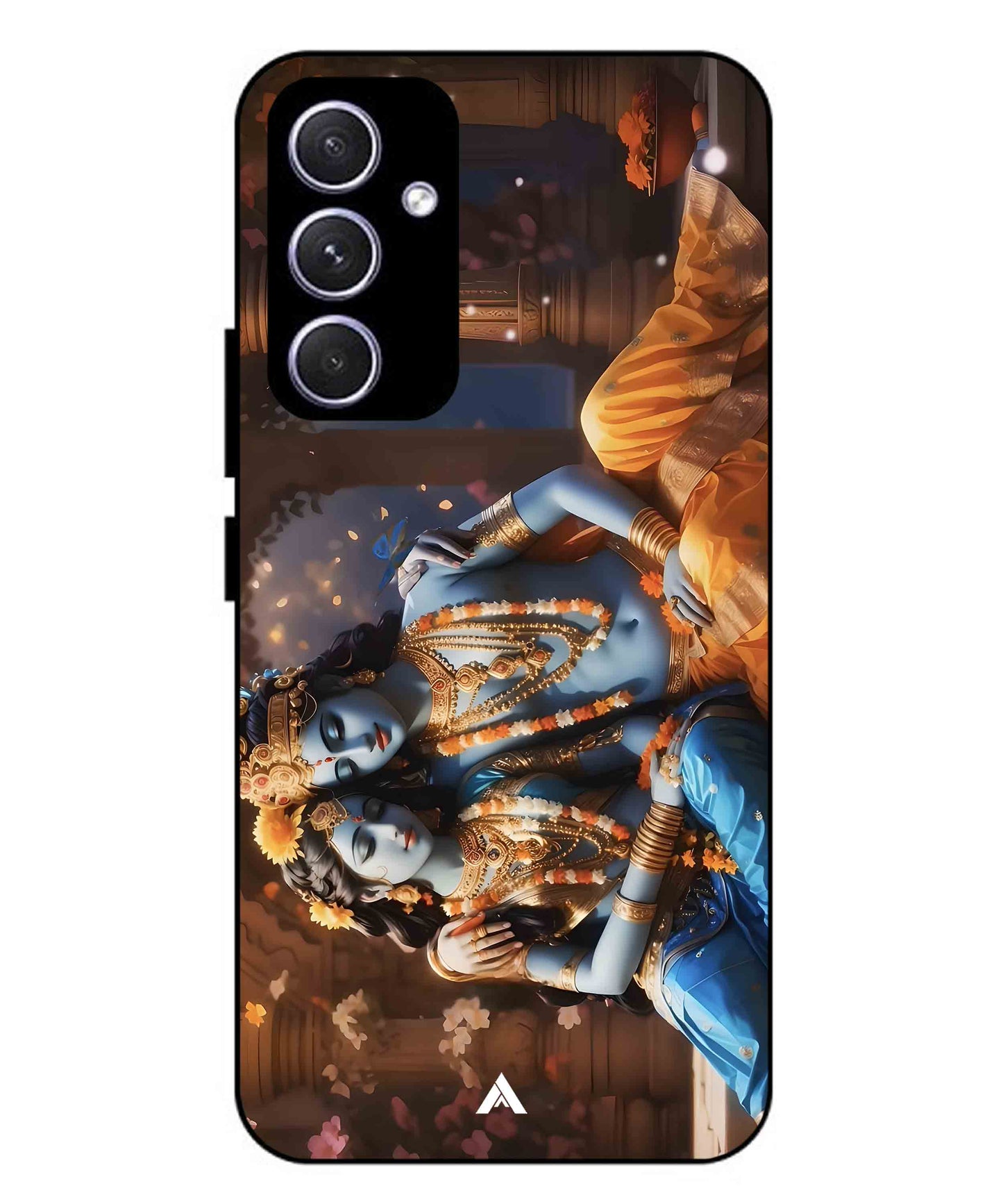 Krishna Radha Metal Back Cover Phone Case for Samsung Galaxy A55