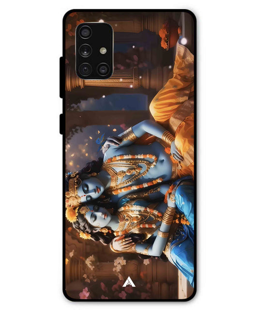 Krishna Radha Metal Back Cover Phone Case for Samsung Galaxy A71