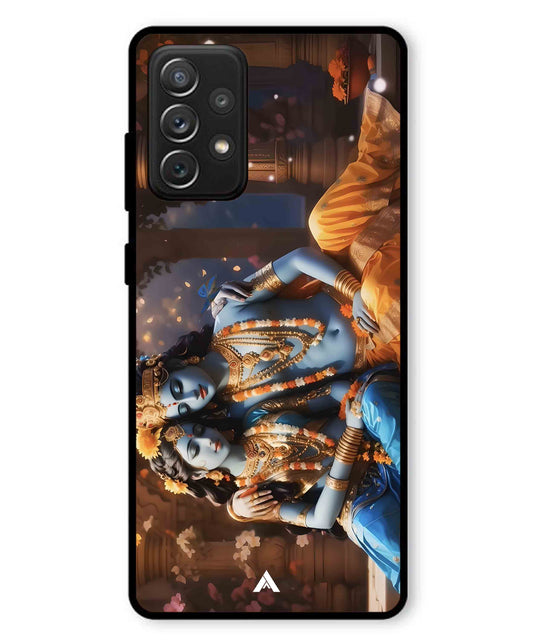 Krishna Radha Metal Back Cover Phone Case for Samsung Galaxy A72