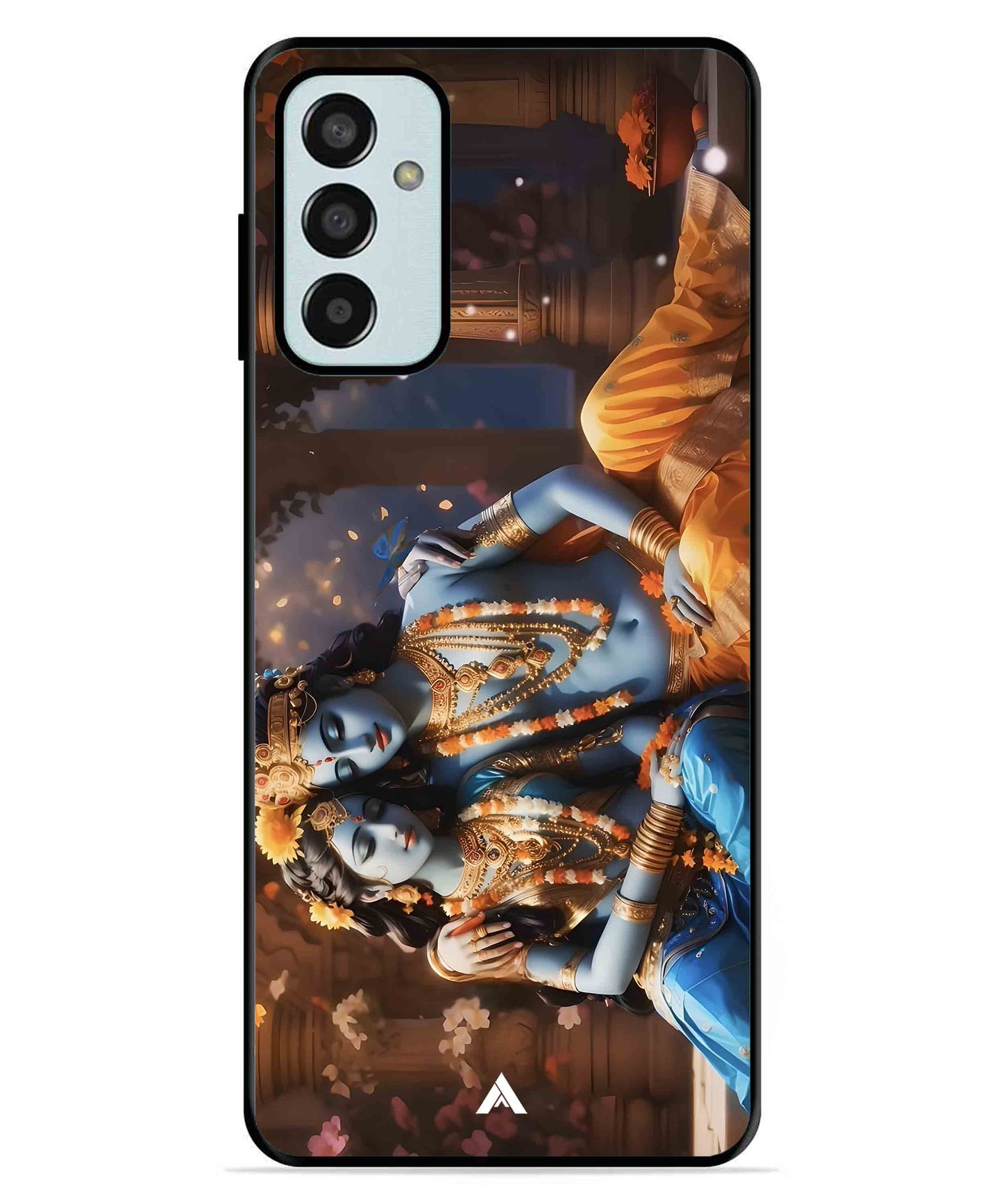Krishna Radha Metal Back Cover Phone Case for Samsung Galaxy F13 4G