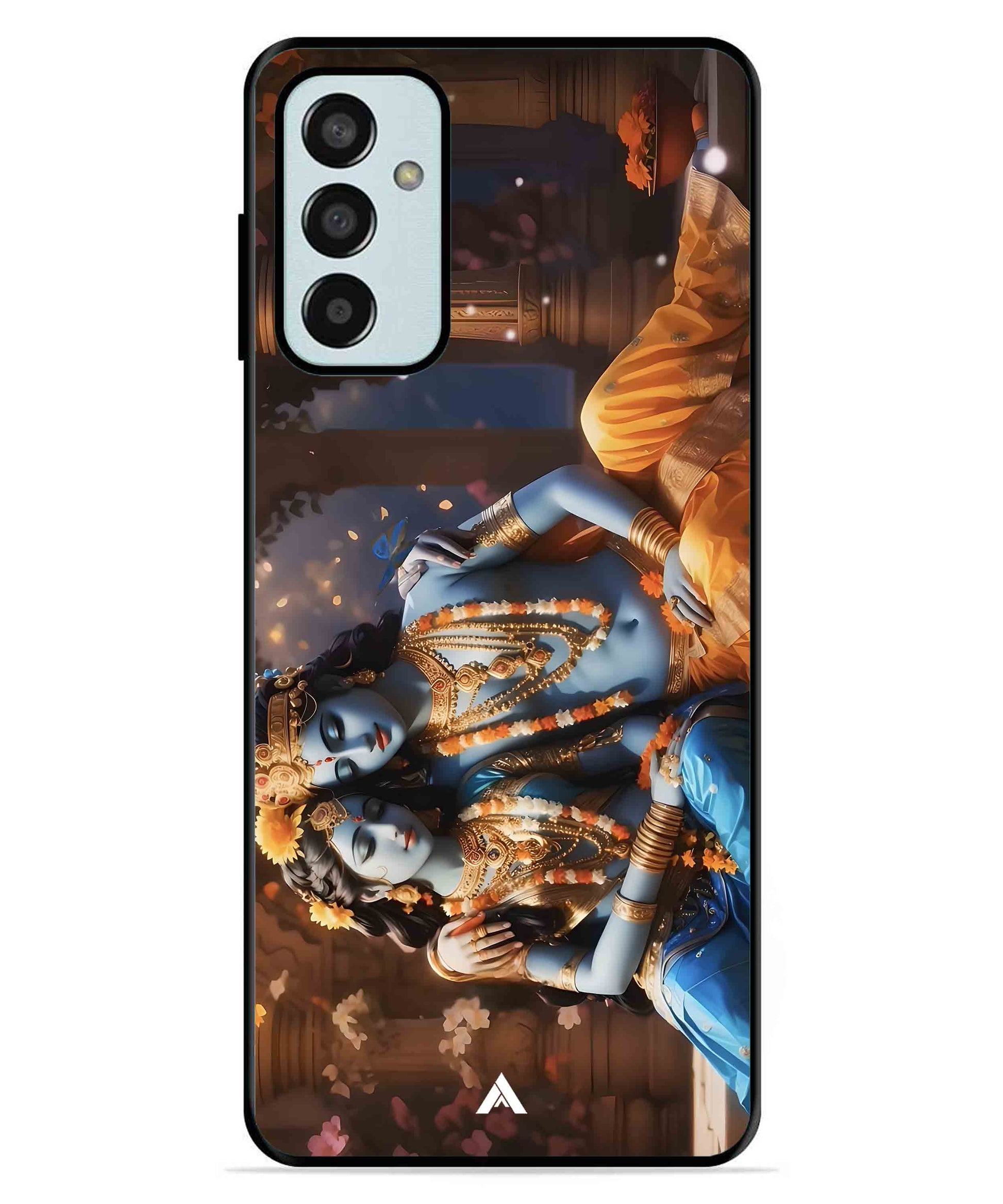 Krishna Radha Metal Back Cover Phone Case for Samsung Galaxy F13 4G