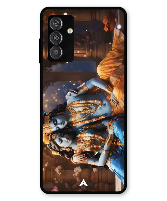 Krishna Radha Metal Back Cover Phone Case for Samsung Galaxy F14
