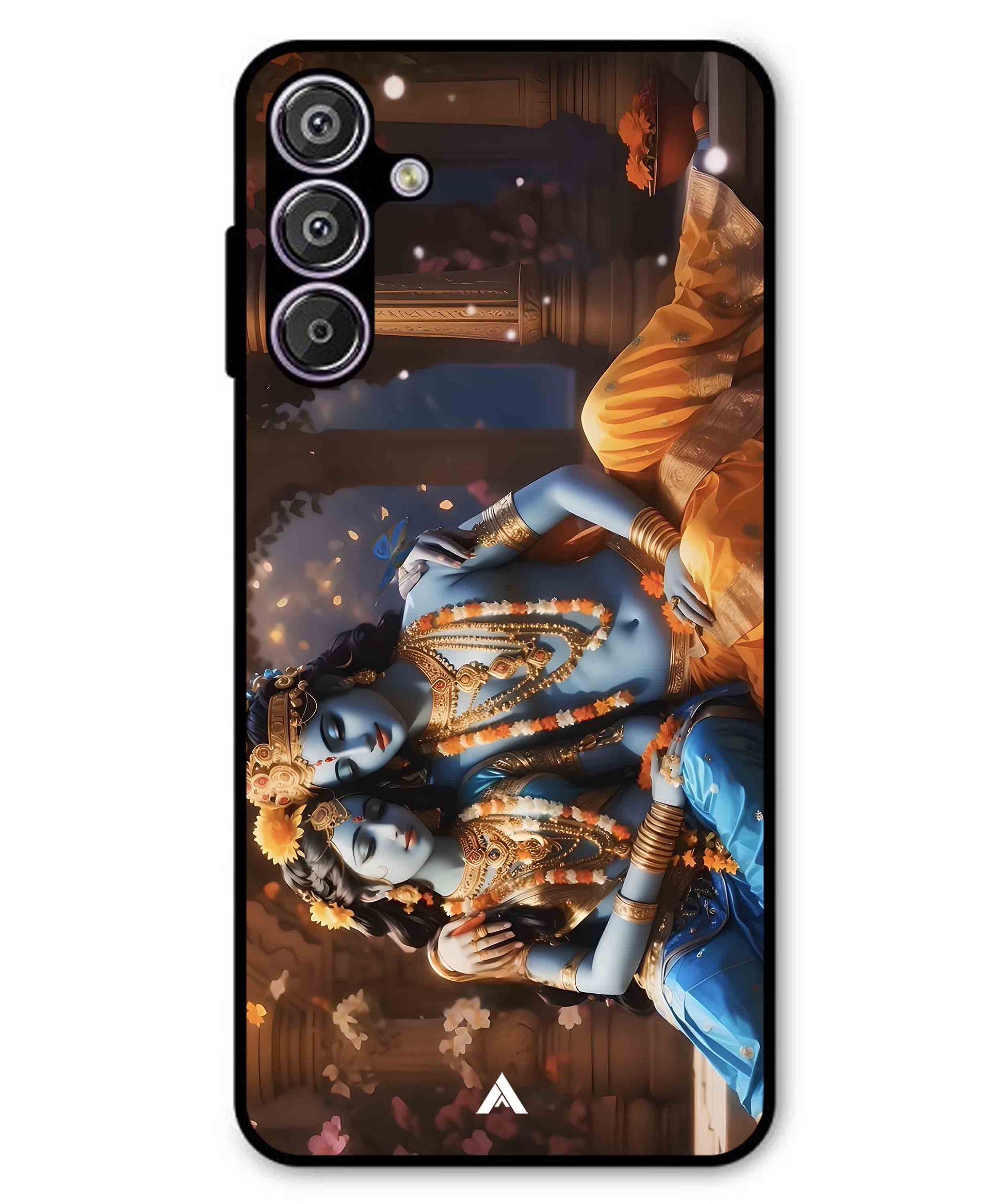 Krishna Radha Metal Back Cover Phone Case for Samsung Galaxy F15