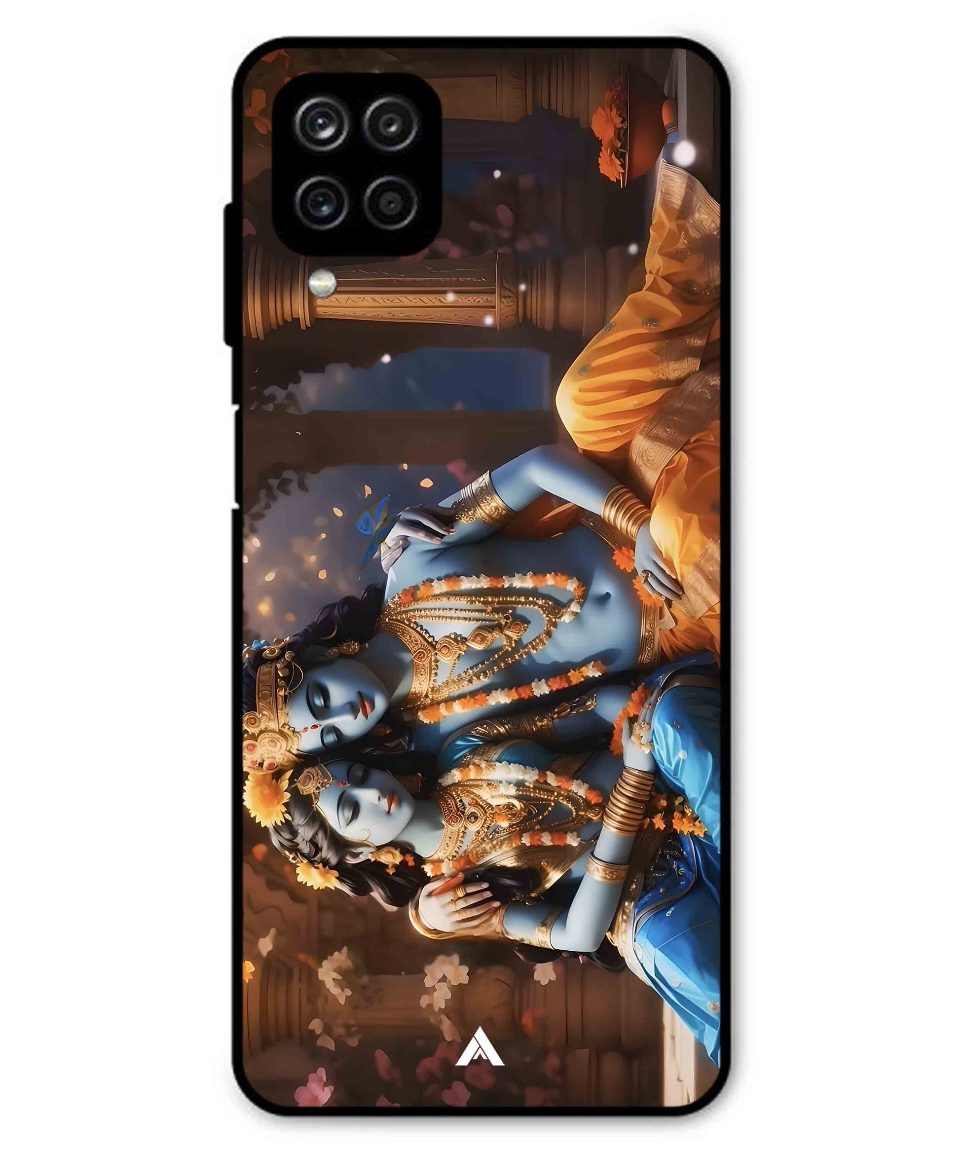 Krishna Radha Metal Back Cover Phone Case for Samsung Galaxy F22