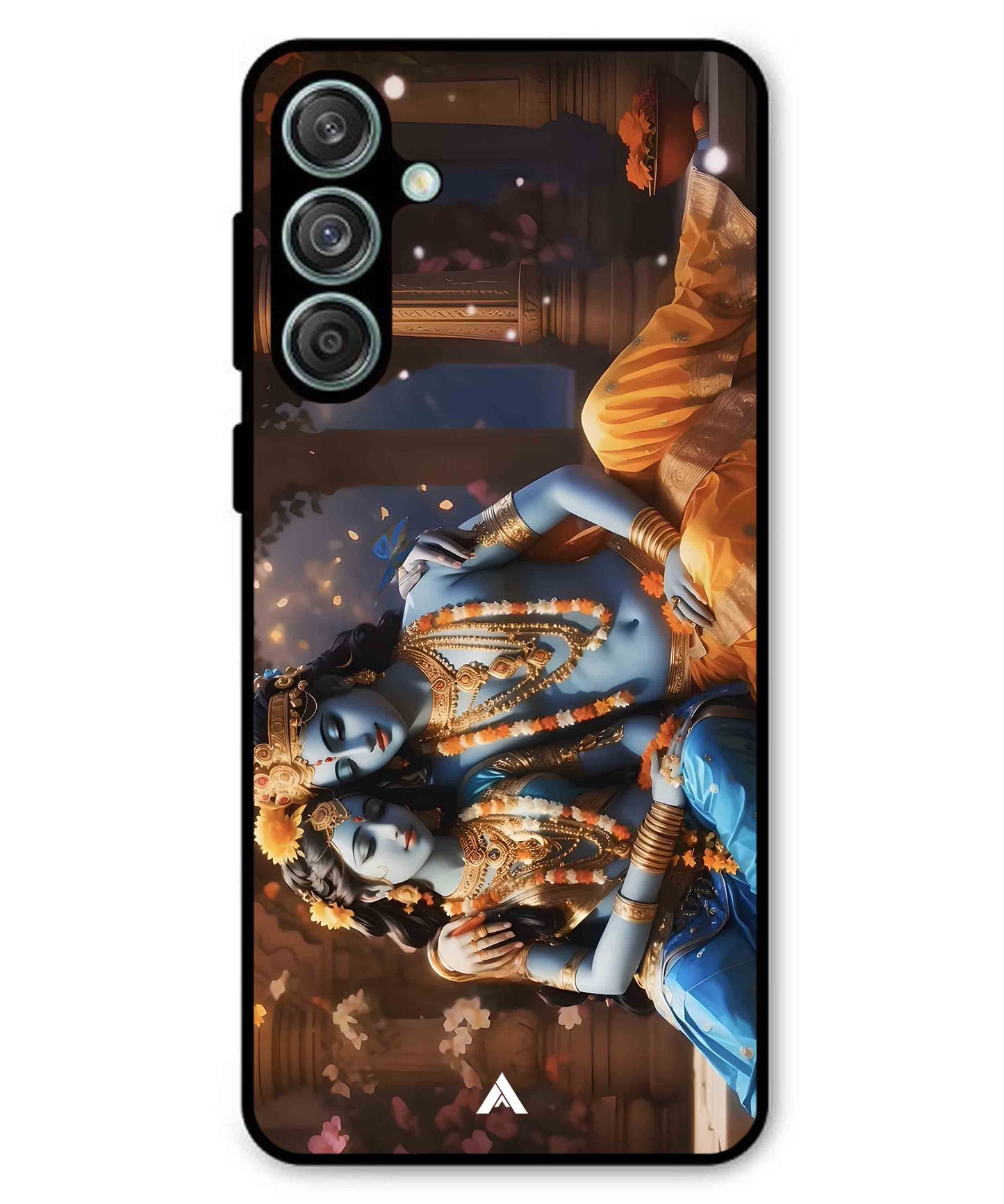 Krishna Radha Metal Back Cover Phone Case for Samsung Galaxy F55