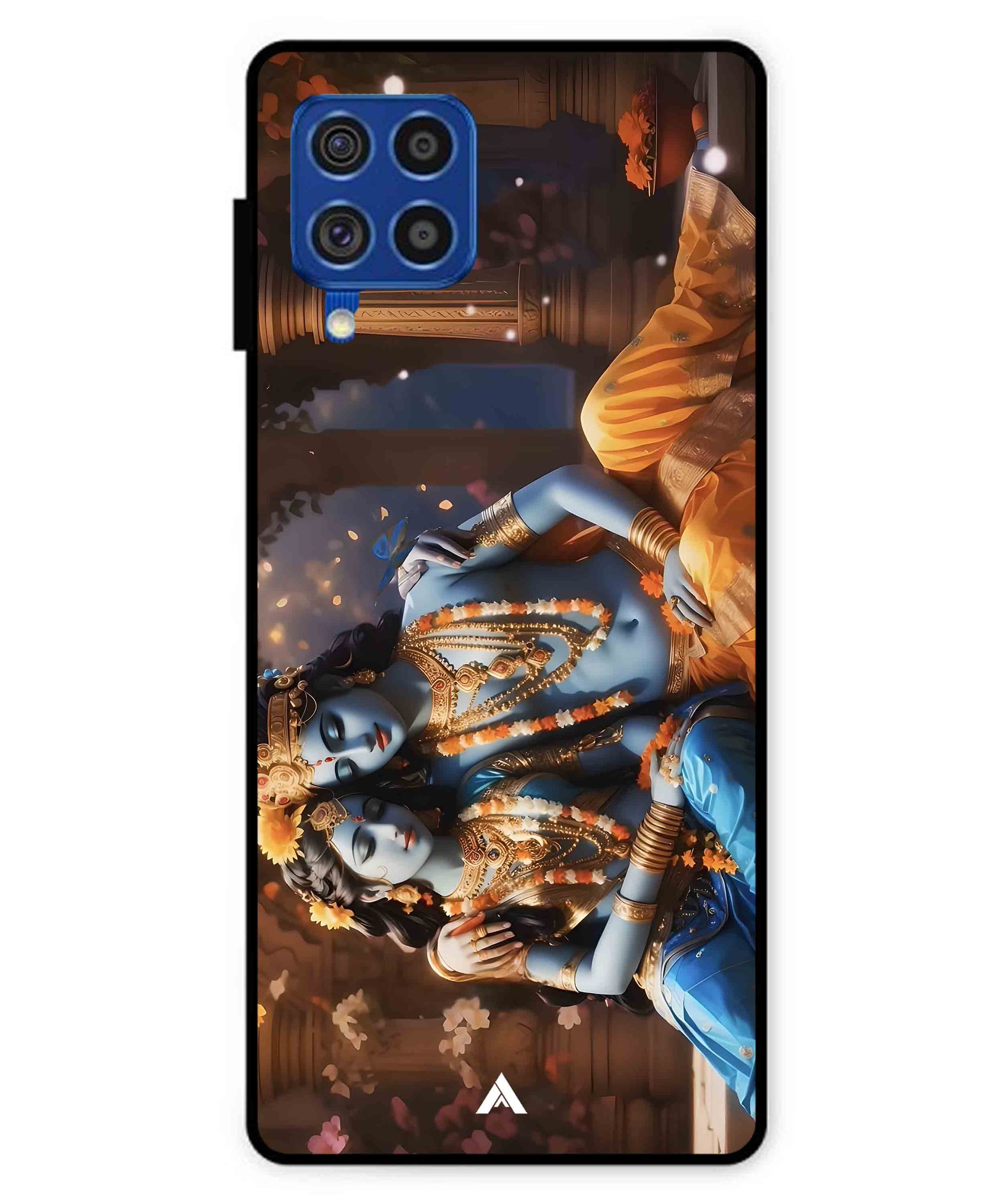 Krishna Radha Metal Back Cover Phone Case for Samsung Galaxy F62