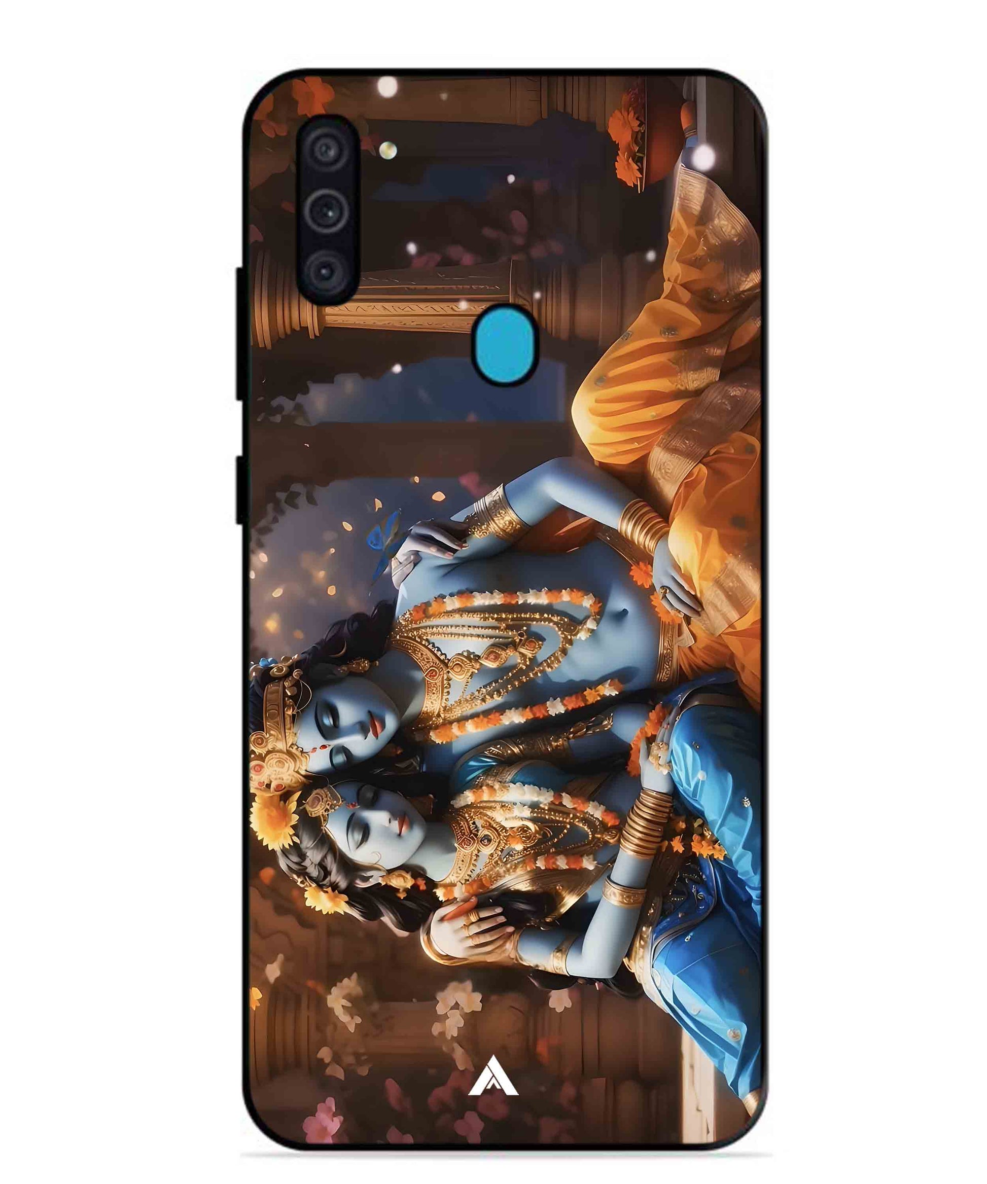 Krishna Radha Metal Back Cover Phone Case for Samsung Galaxy M11