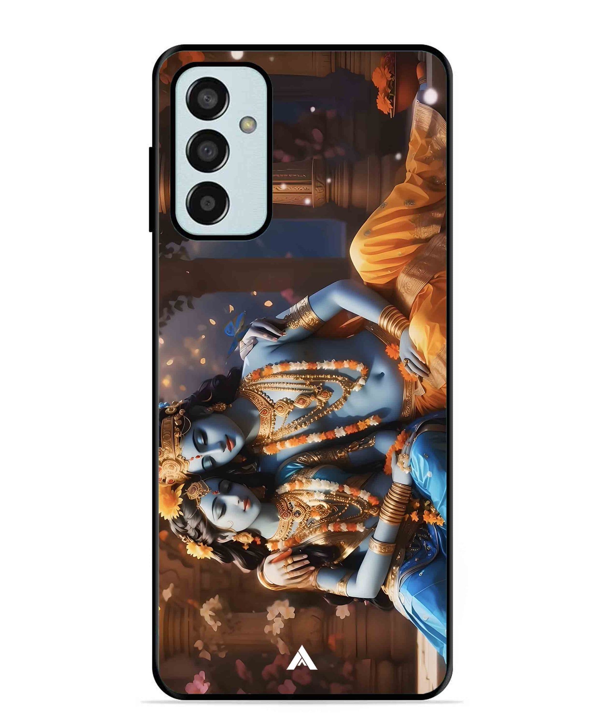 Krishna Radha Metal Back Cover Phone Case for Samsung Galaxy M13 4G
