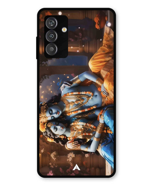 Krishna Radha Metal Back Cover Phone Case for Samsung Galaxy M14