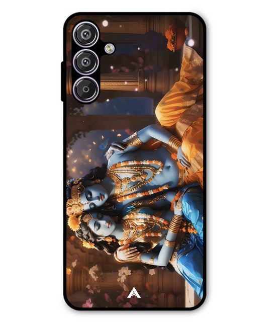 Krishna Radha Metal Back Cover Phone Case for Samsung Galaxy M15