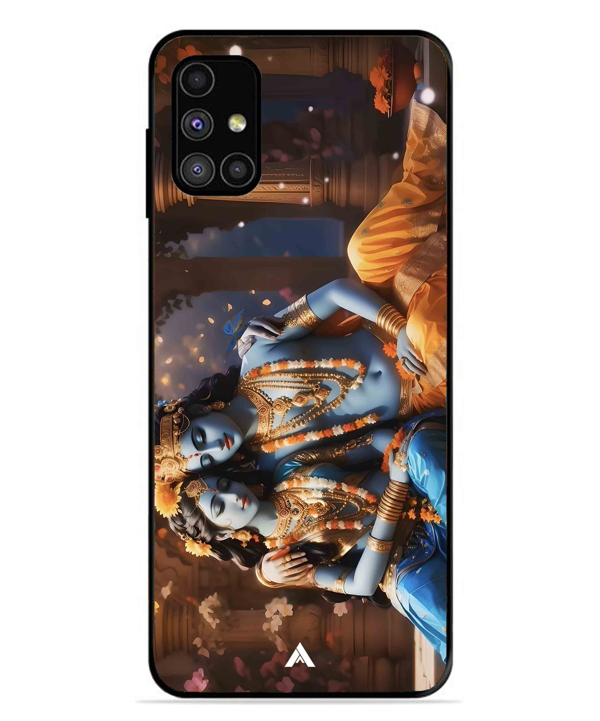 Krishna Radha Metal Back Cover Phone Case for Samsung Galaxy M31s