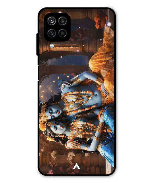 Krishna Radha Metal Back Cover Phone Case for Samsung Galaxy M32 4G