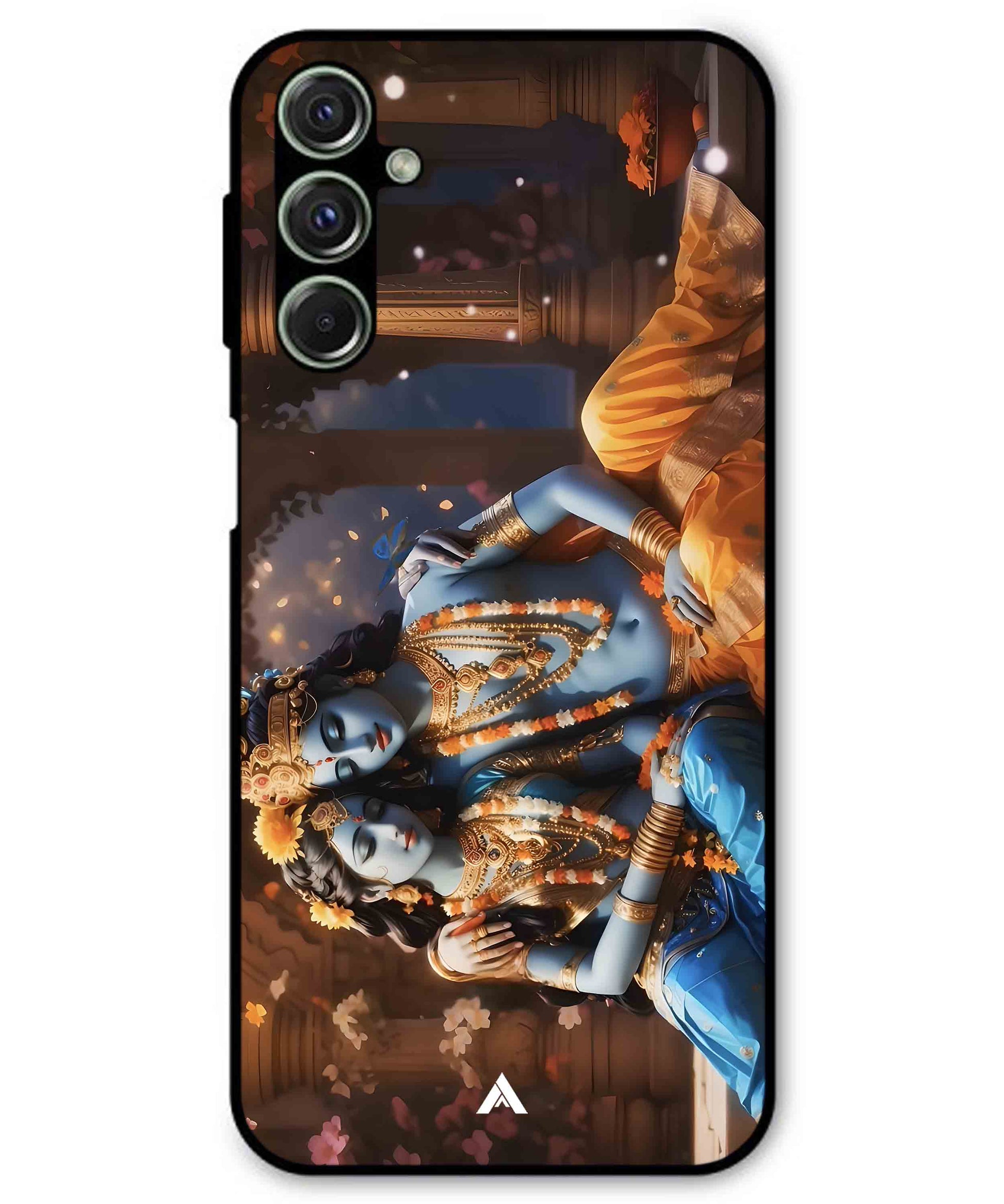 Krishna Radha Metal Back Cover Phone Case for Samsung Galaxy M34