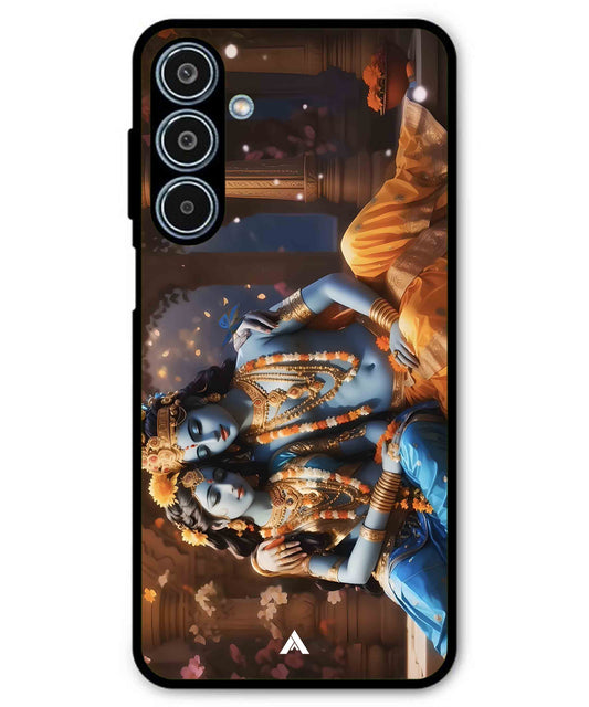 Krishna Radha Metal Back Cover Phone Case for Samsung Galaxy M35