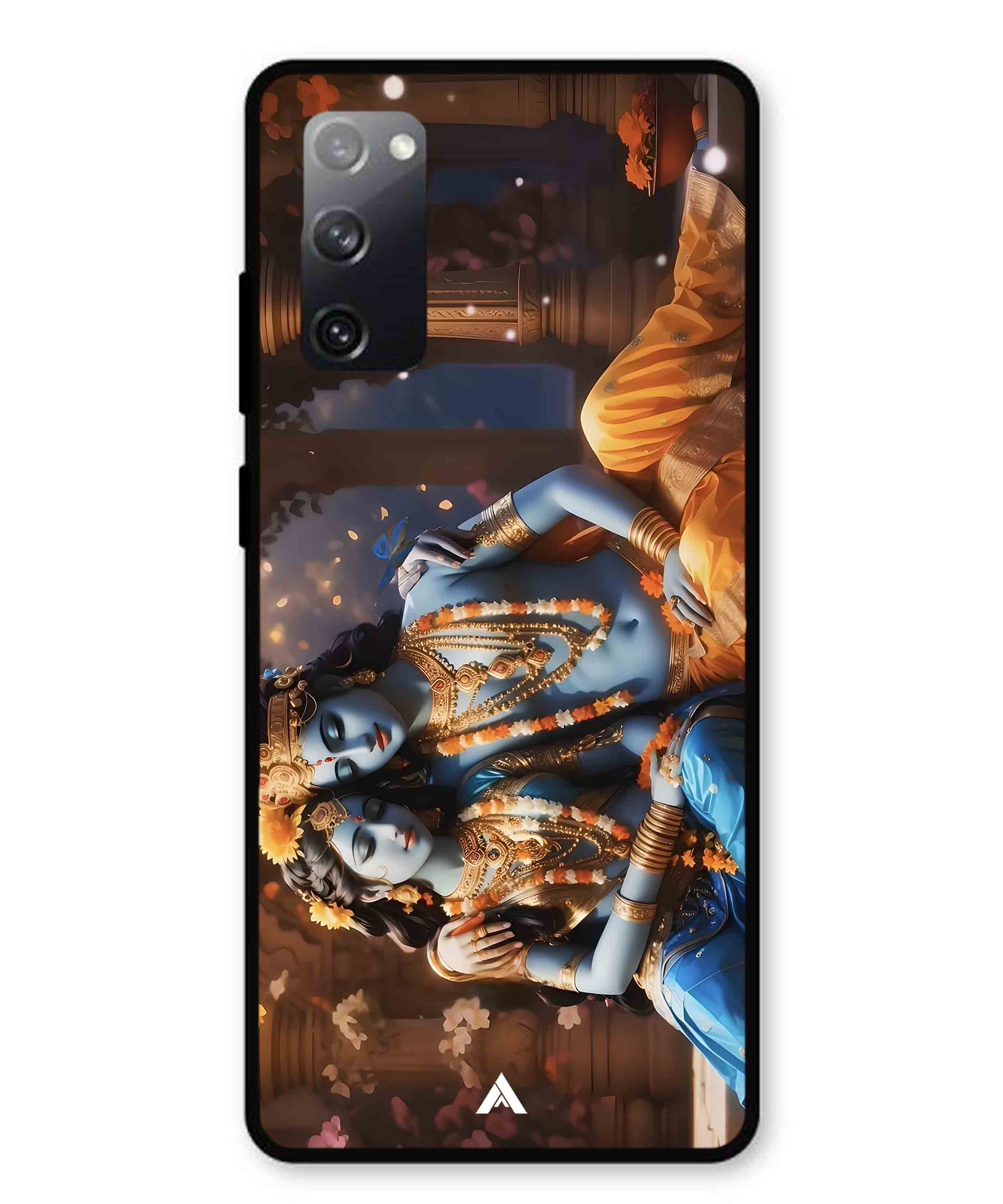 Krishna Radha Metal Back Cover Phone Case for Samsung Galaxy S20 Fe