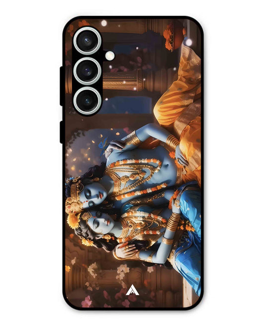 Krishna Radha Metal Back Cover Phone Case for Samsung Galaxy S23 Fe