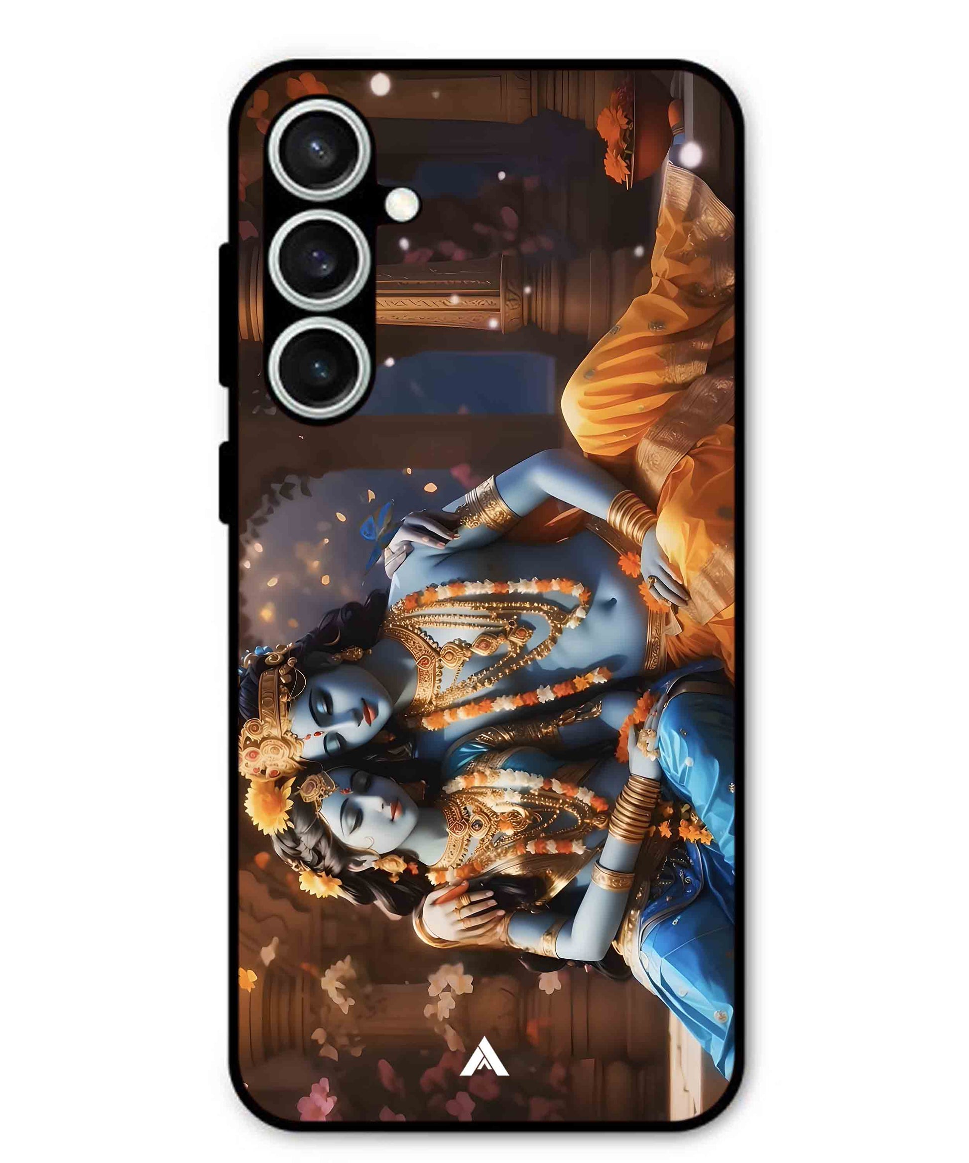 Krishna Radha Metal Back Cover Phone Case for Samsung Galaxy S24 Fe