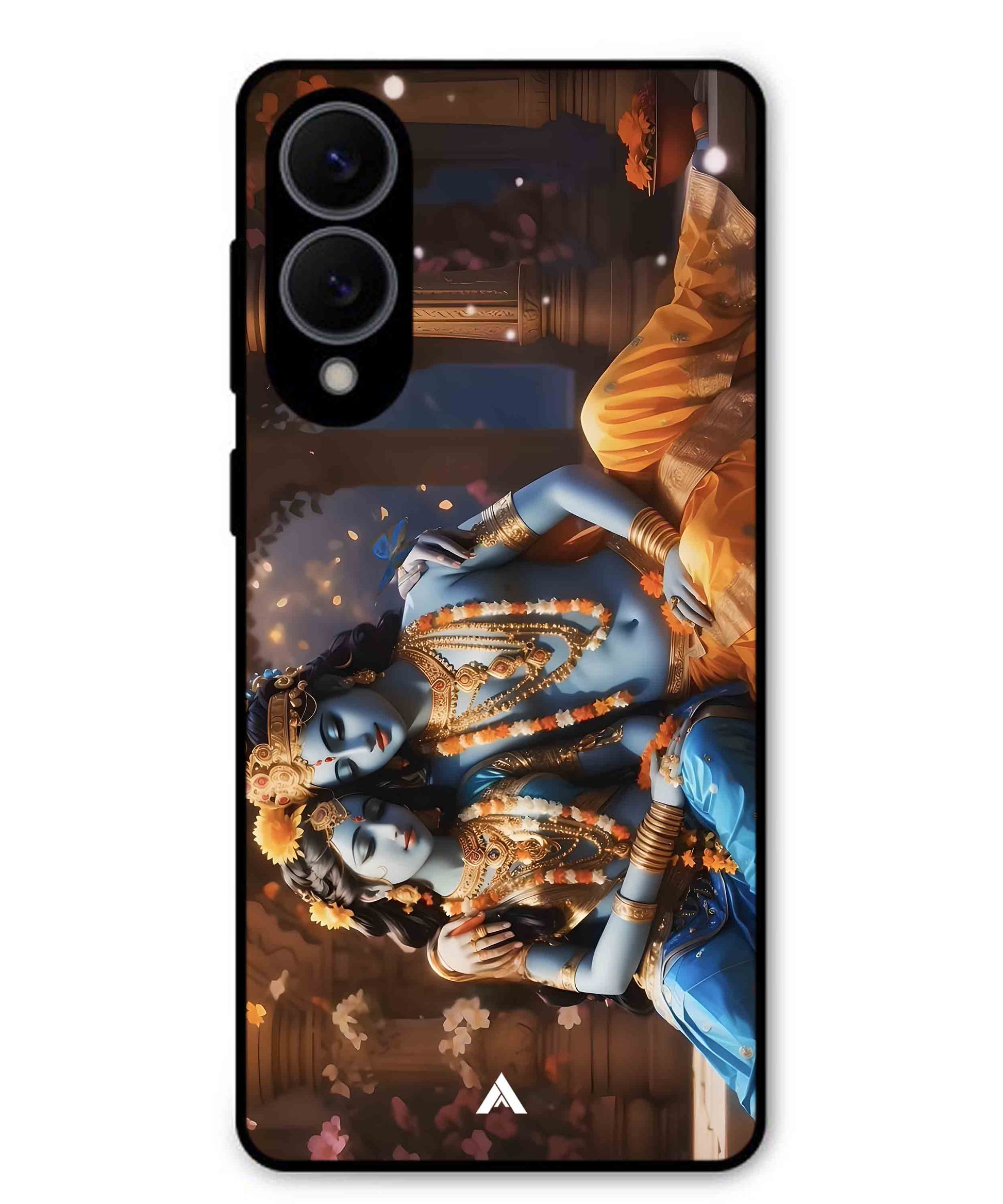 Krishna Radha Metal Back Cover Phone Case for Samsung Galaxy S25 Edge