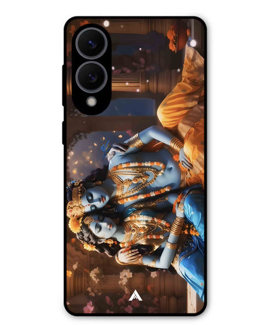 Krishna Radha Metal Back Cover Phone Case for Samsung Galaxy S25 Edge