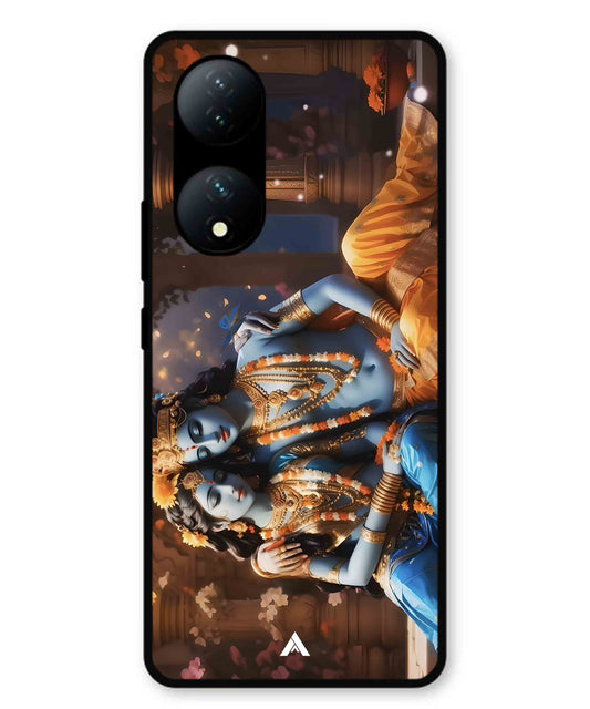 Krishna Radha Metal Back Cover Phone Case for Vivo T2