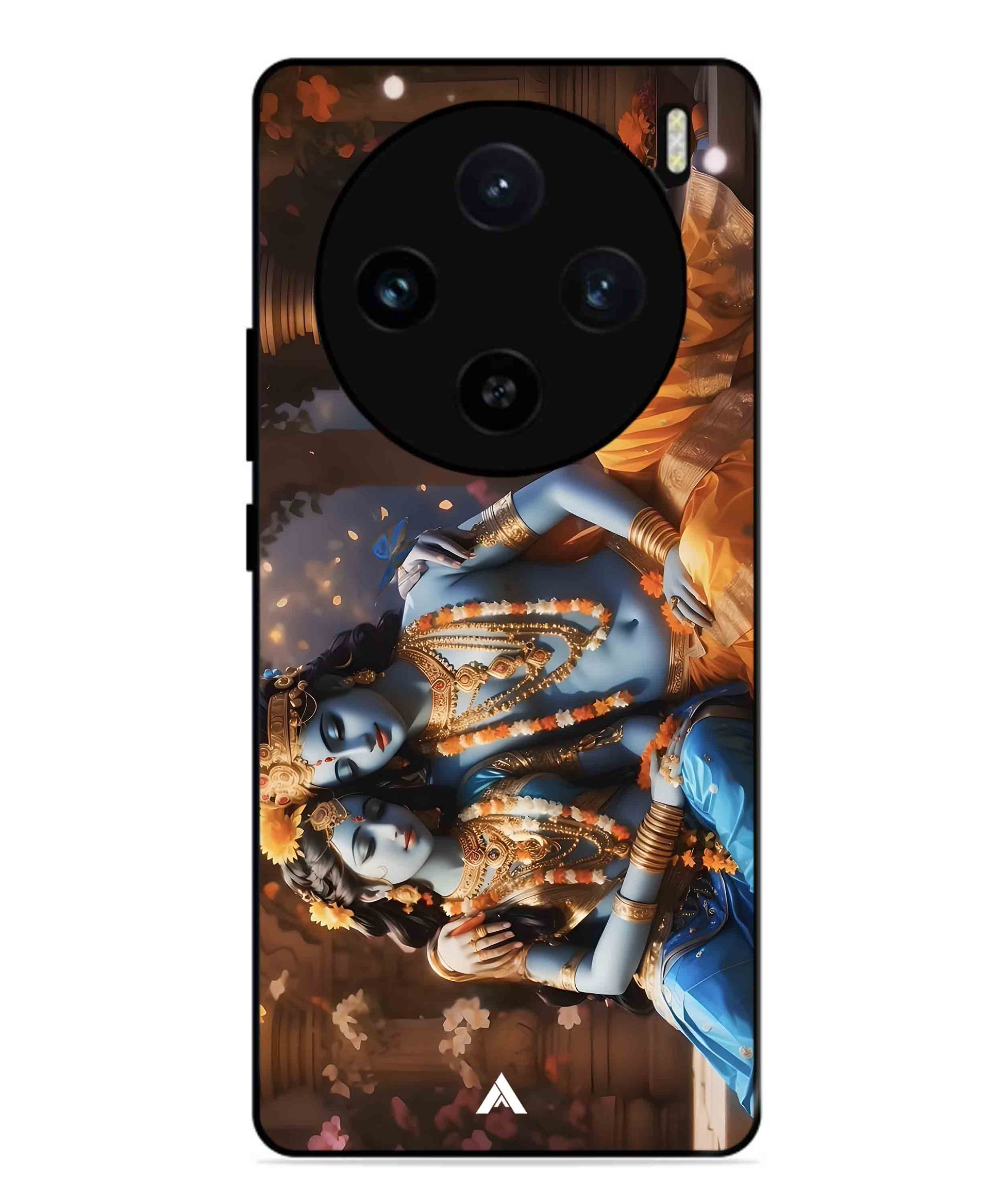 Krishna Radha Metal Back Cover Phone Case for Vivo X100 Pro