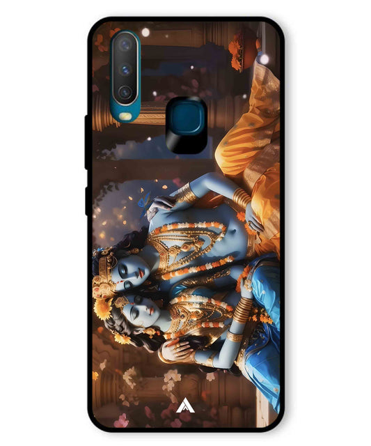 Krishna Radha Metal Back Cover Phone Case for Vivo Y17