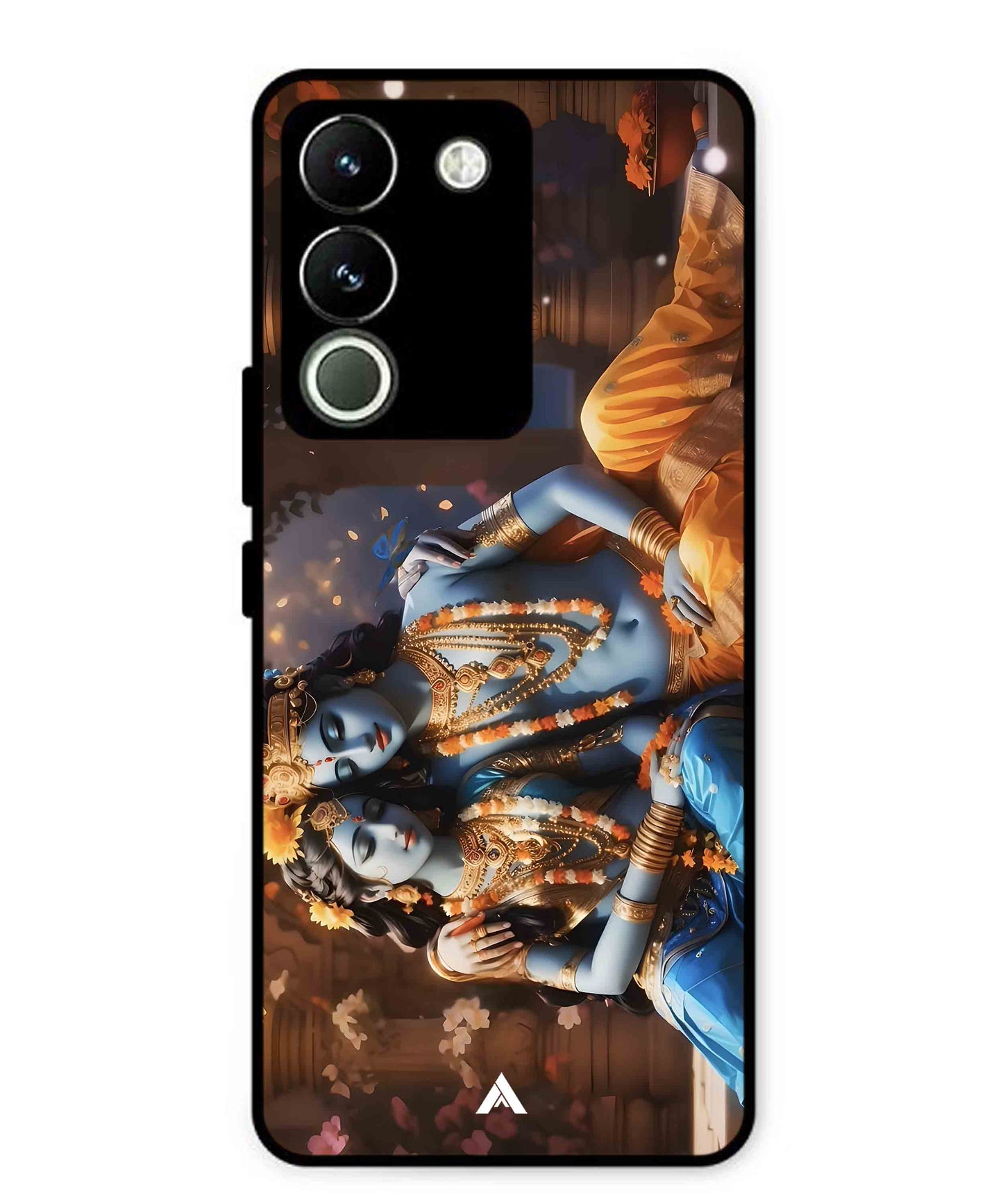 Krishna Radha Metal Back Cover Phone Case for Vivo Y200