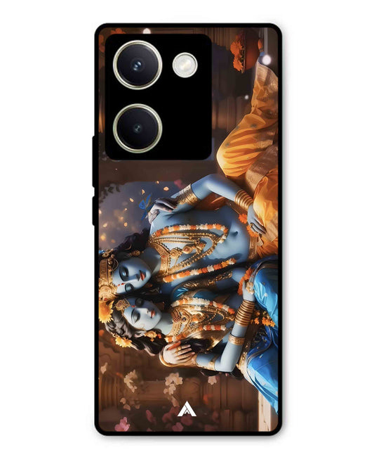 Krishna Radha Metal Back Cover Phone Case for Vivo Y200 Pro