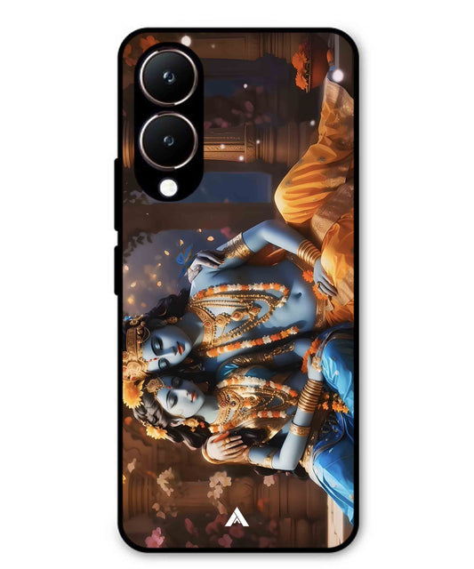 Krishna Radha Metal Back Cover Phone Case for Vivo Y28