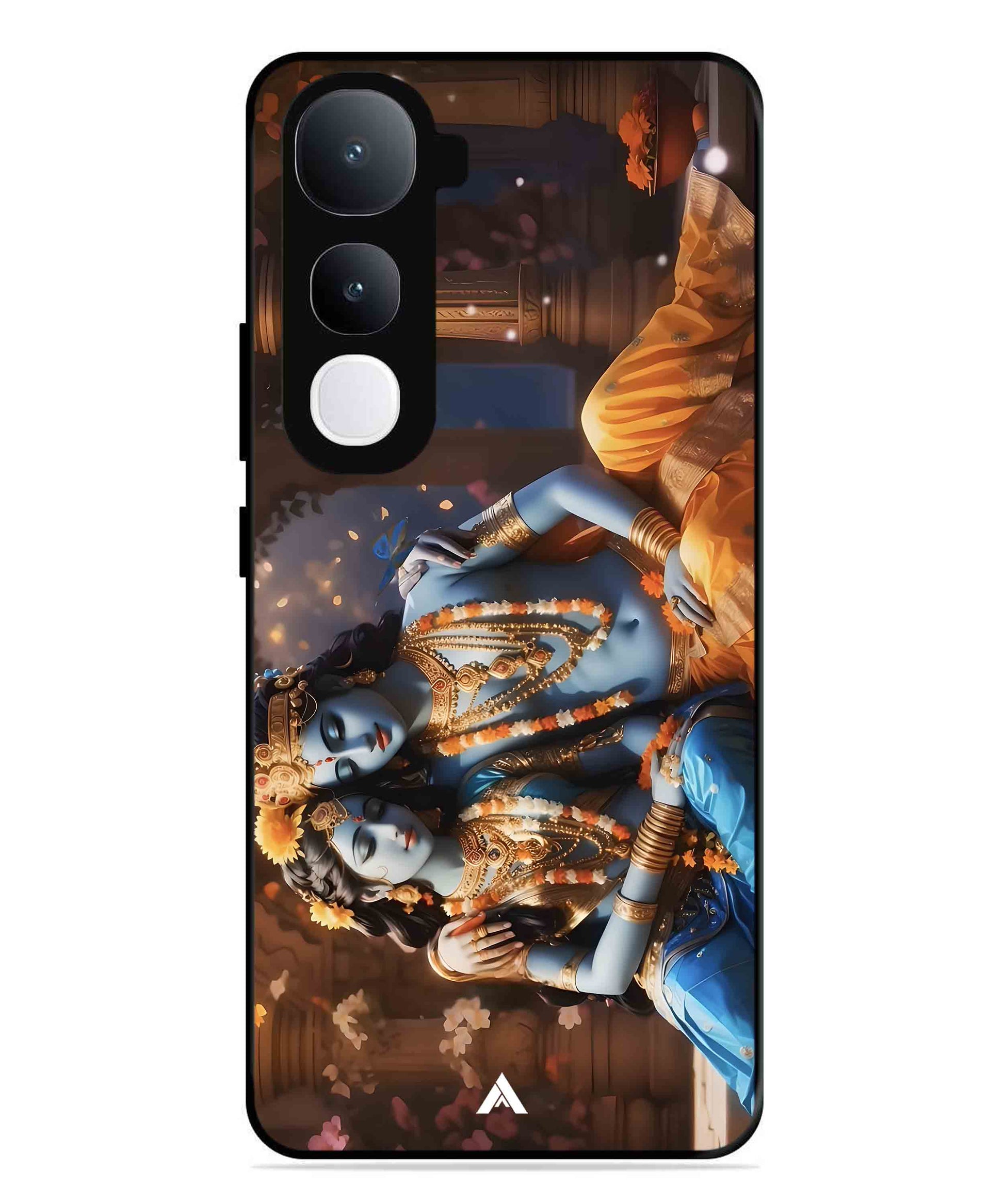 Krishna Radha Metal Back Cover Phone Case for Vivo Y400