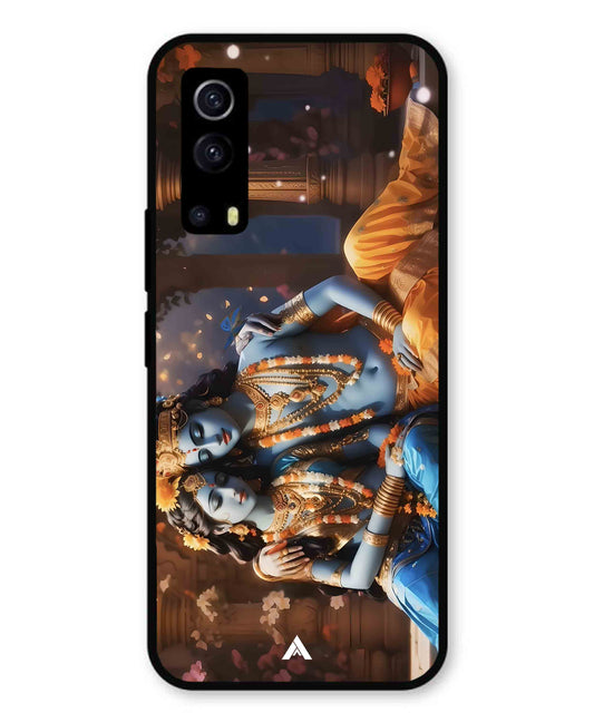 Krishna Radha Metal Back Cover Phone Case for Vivo Y53s