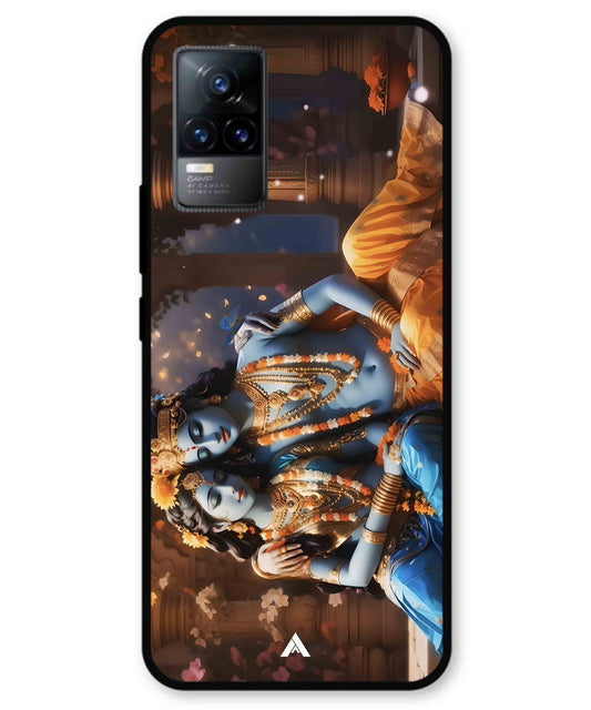 Krishna Radha Metal Back Cover Phone Case for Vivo Y73