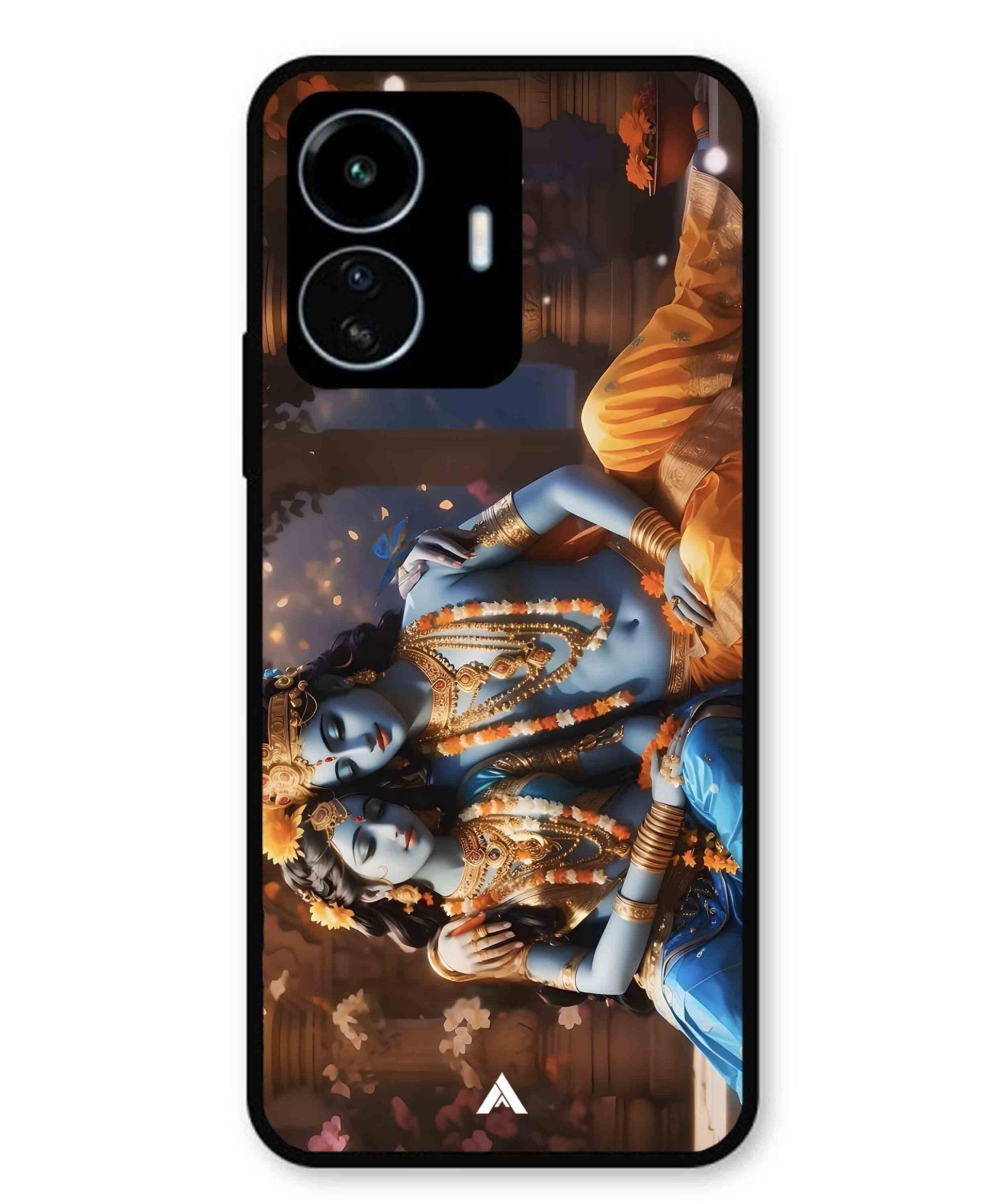 Krishna Radha Metal Back Cover Phone Case for Vivo Y77
