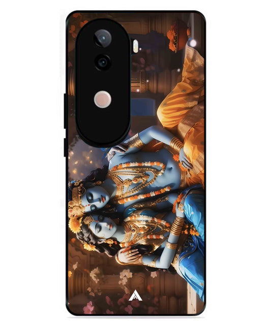 Krishna Radha Metal Back Cover Phone Case for Vivo v40e