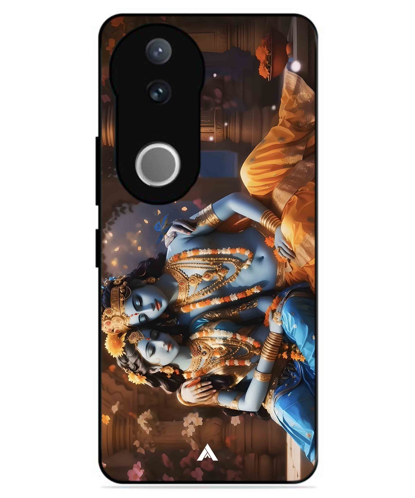 Krishna Radha Metal Back Cover Phone Case for Vivo v50e