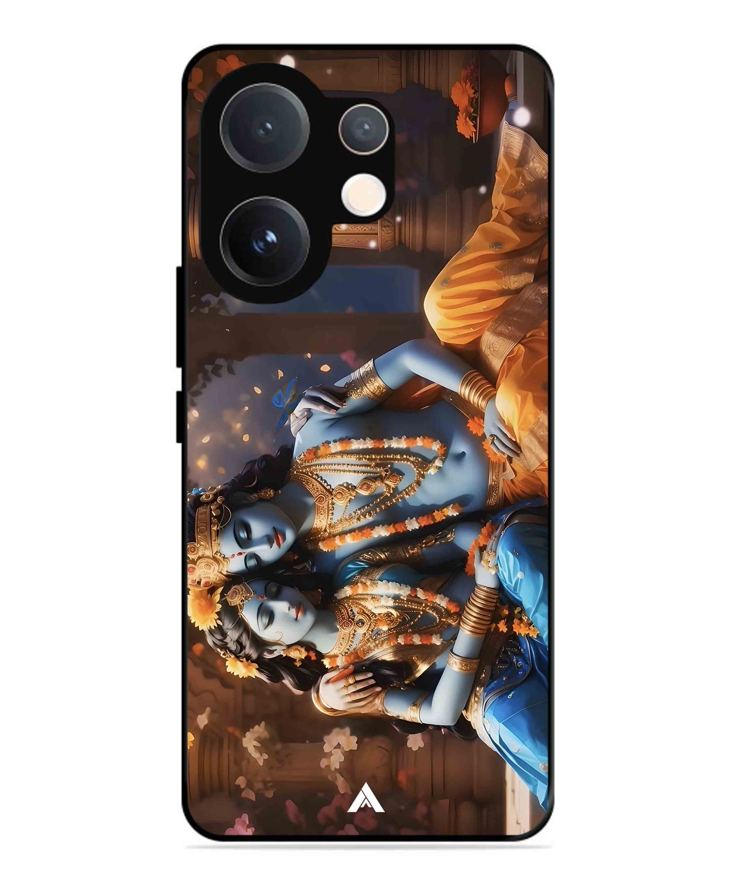 Krishna Radha Metal Back Cover Phone Case for Vivo v60