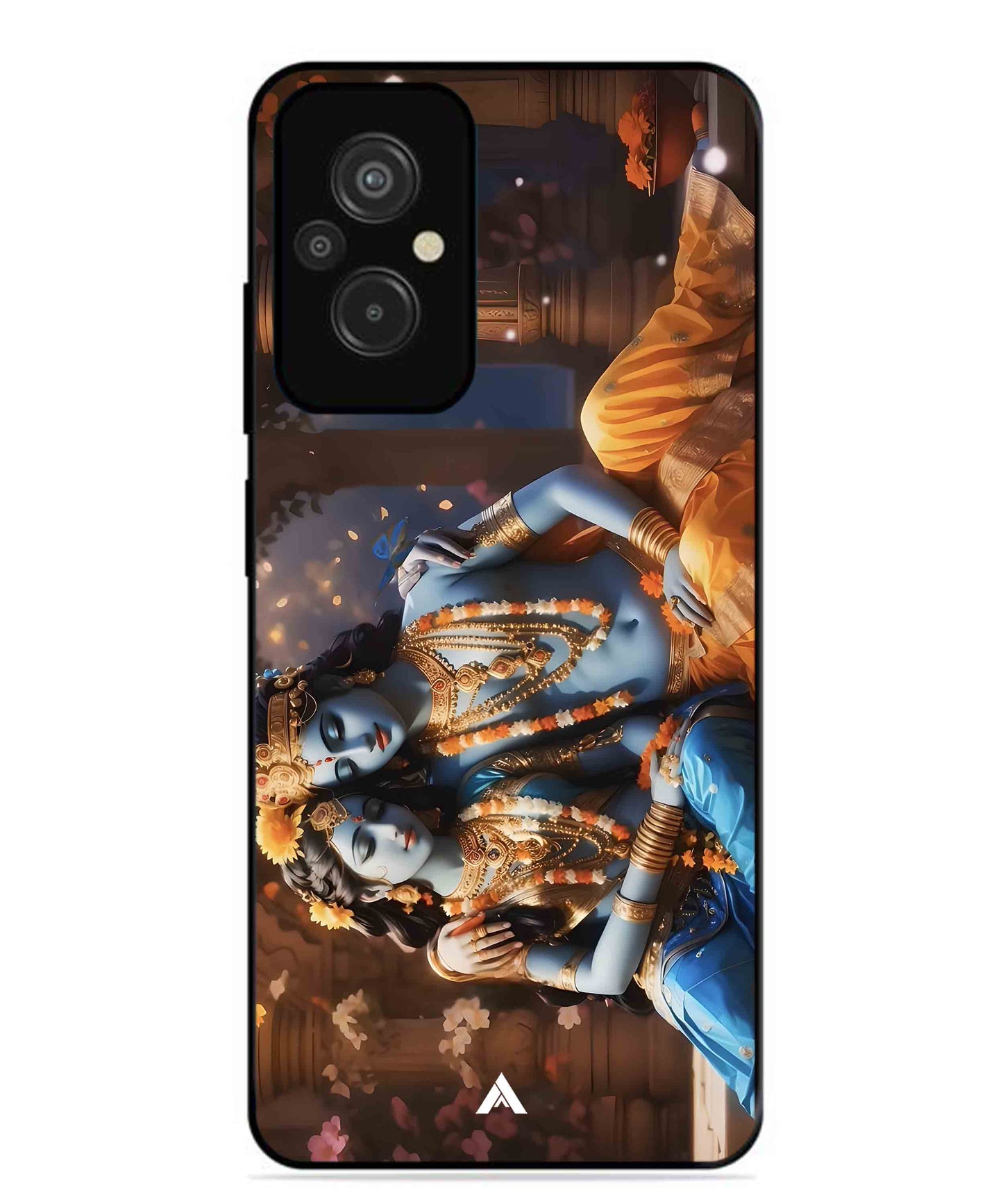 Krishna Radha Metal Back Cover Phone Case for Xiaomi Redmi 11 Prime 4G